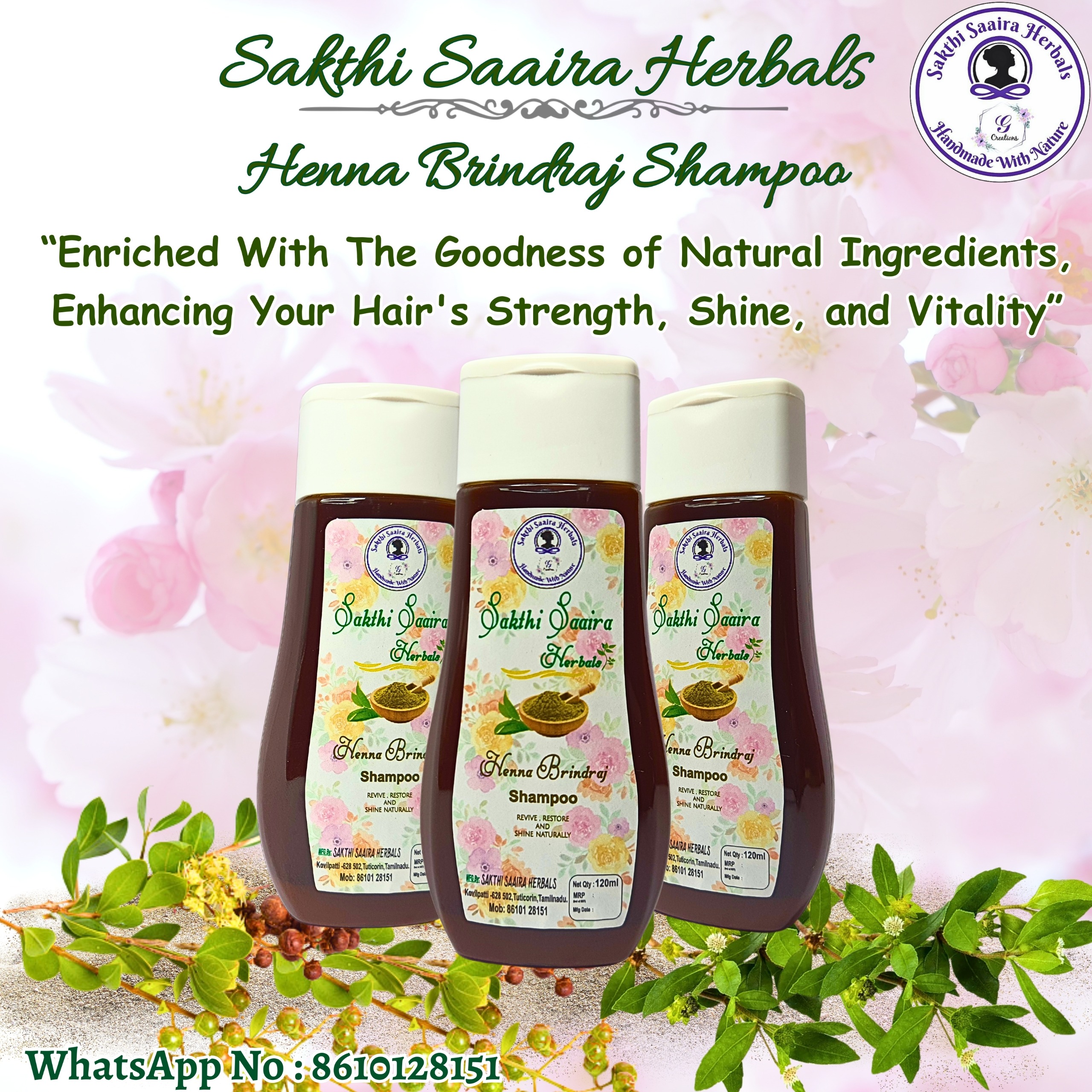 Henna Bringraj Shampoo 120ml - Image 2