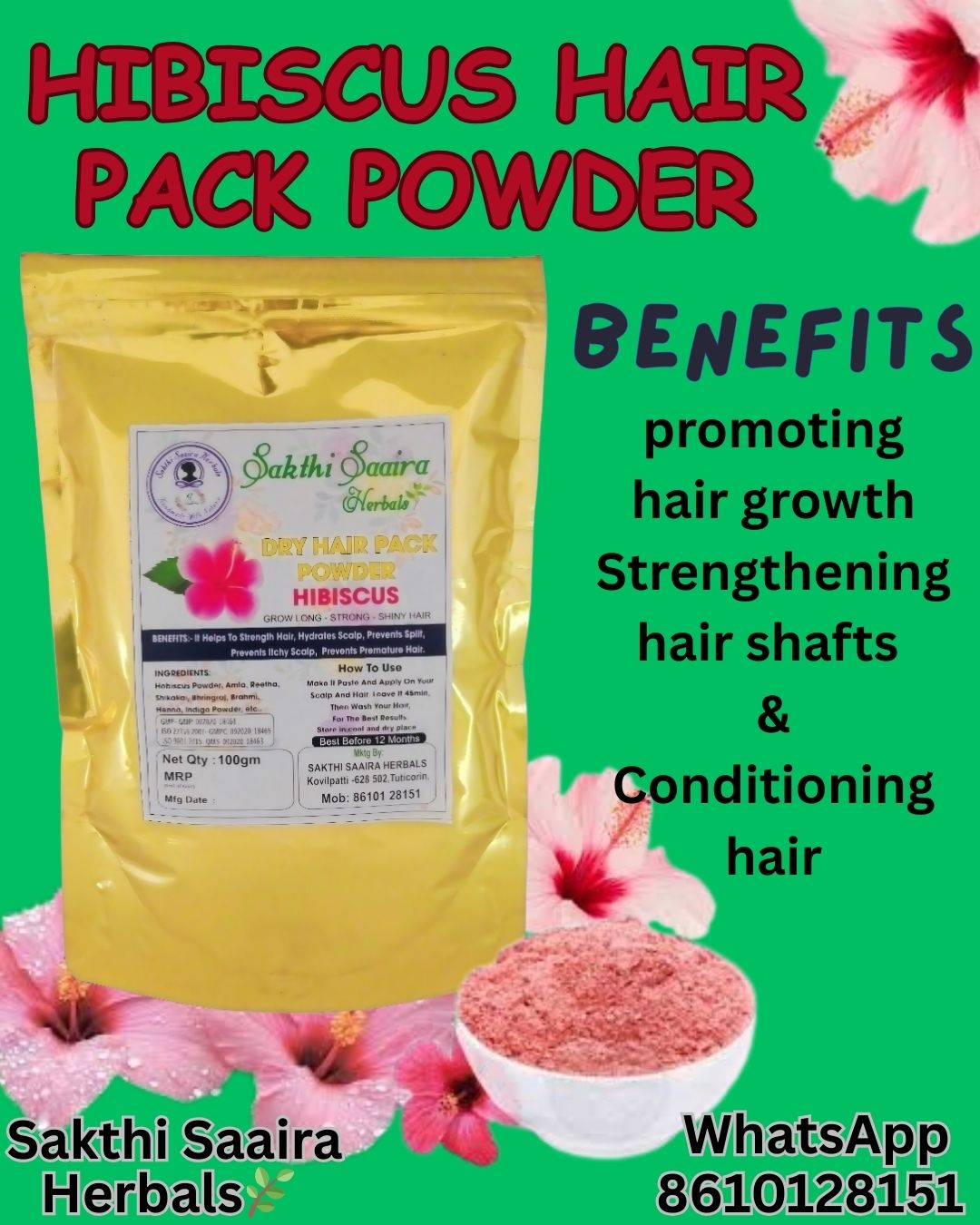 Hibiscus Hair Pack Powder