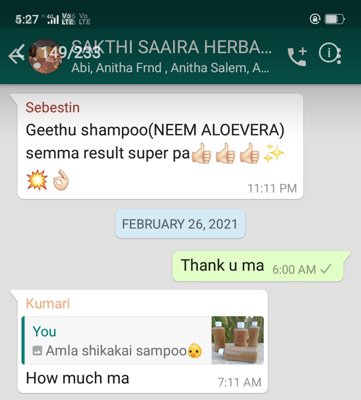 Neem and Aloevera Shampoo 120ml - Image 3