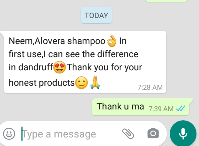 Neem and Aloevera Shampoo 120ml - Image 4