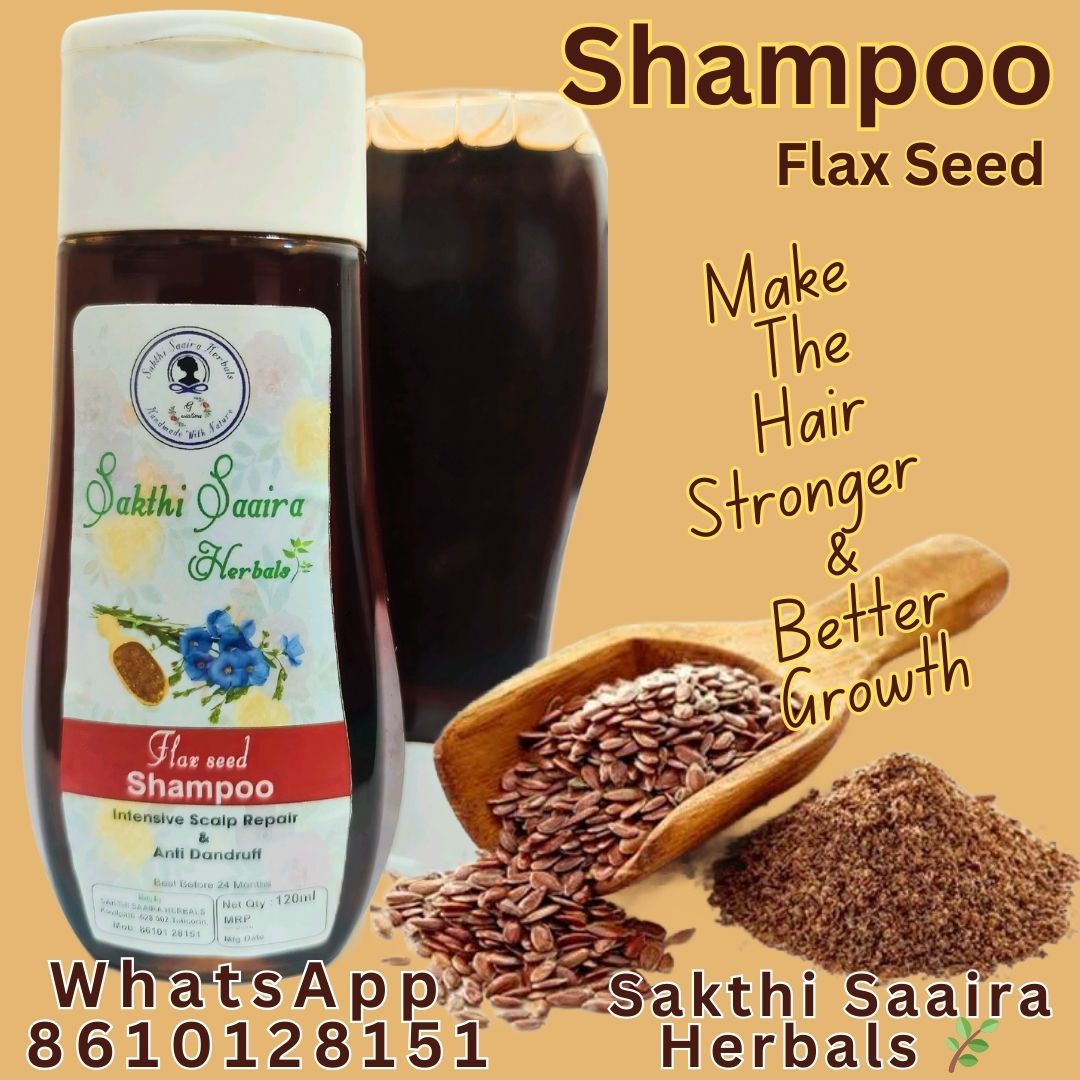 Flax seed Shampoo 120ml - Image 3