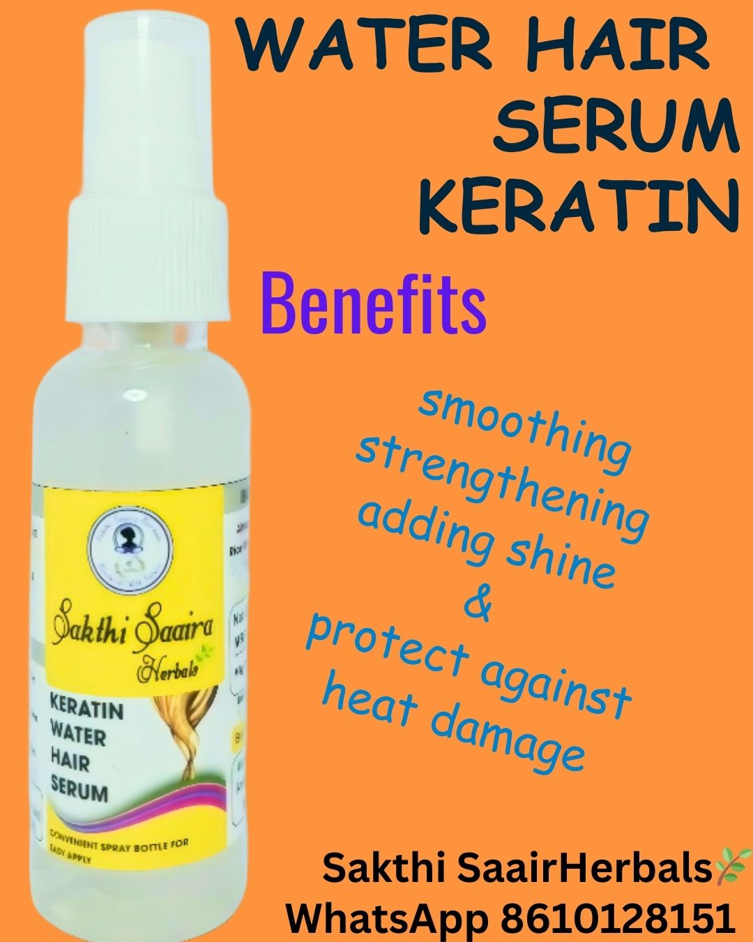 Keratin Water Hair Serum 50ml - Image 2
