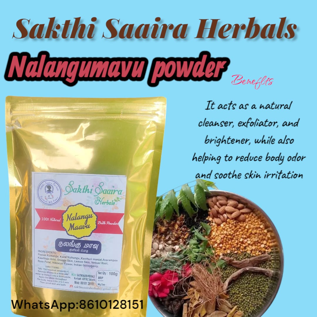 Body Bath Powder Nalangu Mavu 100g - Image 3